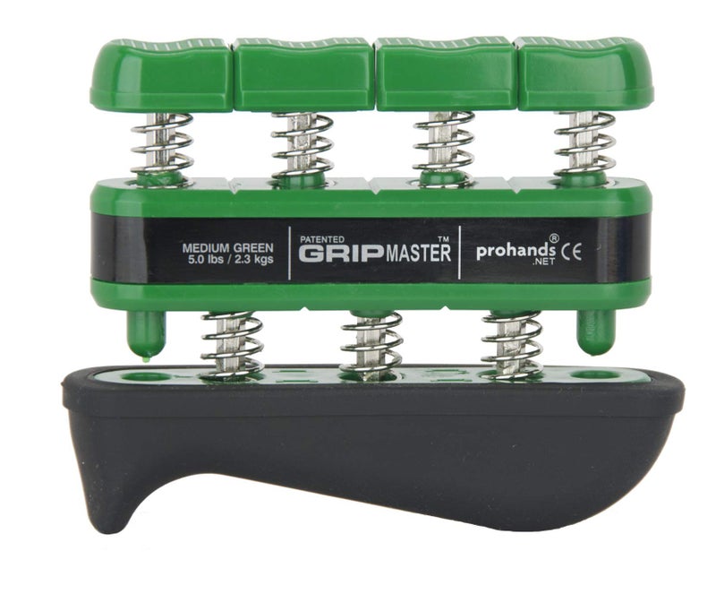Prohands Gripmaster Rehab Hand Exerciser, Finger Exerciser (Hand Grip Strengthener), Spring-Loaded, Finger-Piston System, Added Palm Cushion, (5 lb Medium Tension, Green-Gripmaster Rehab) - Image 1